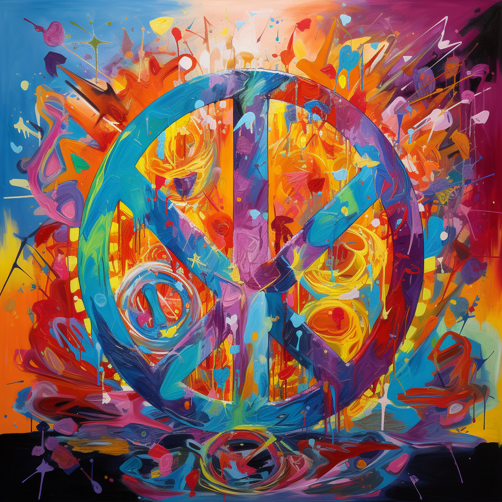 A psychedelic peace sign